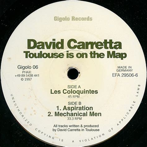 gigolo toulouse|David Carretta – Toulouse Is On The Map (1997, Vinyl)